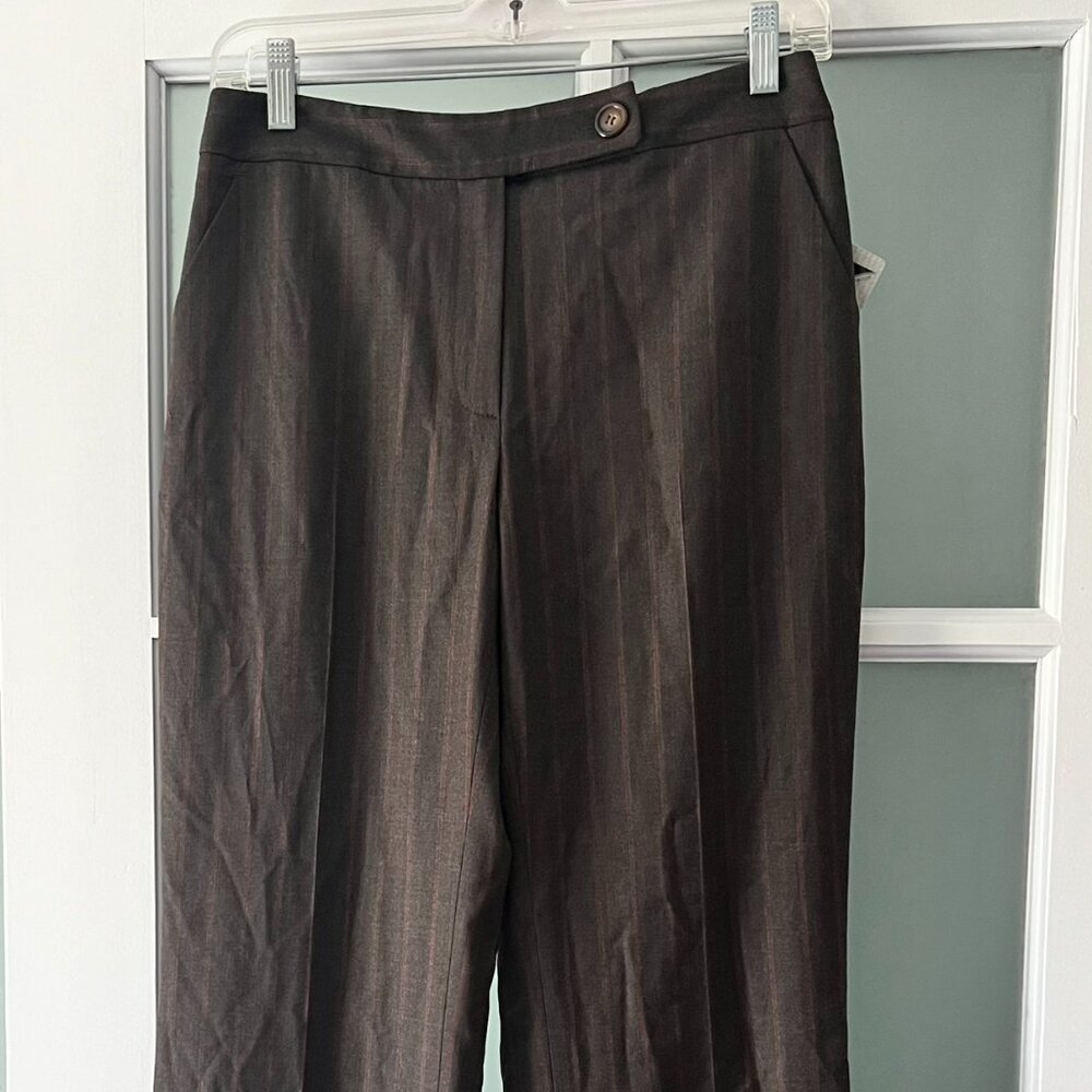 New Anne Klein Chatsworth Women's Size 2 Black Olive Office Work Dress Pants